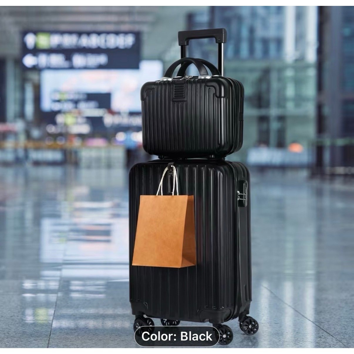 A hard-shell suitcase photographed for a US resale marketplace listing in September 2026